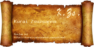 Kurai Zsuzsanna névjegykártya